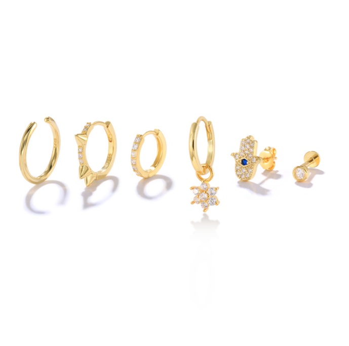 Huggie Earrings Set of 6